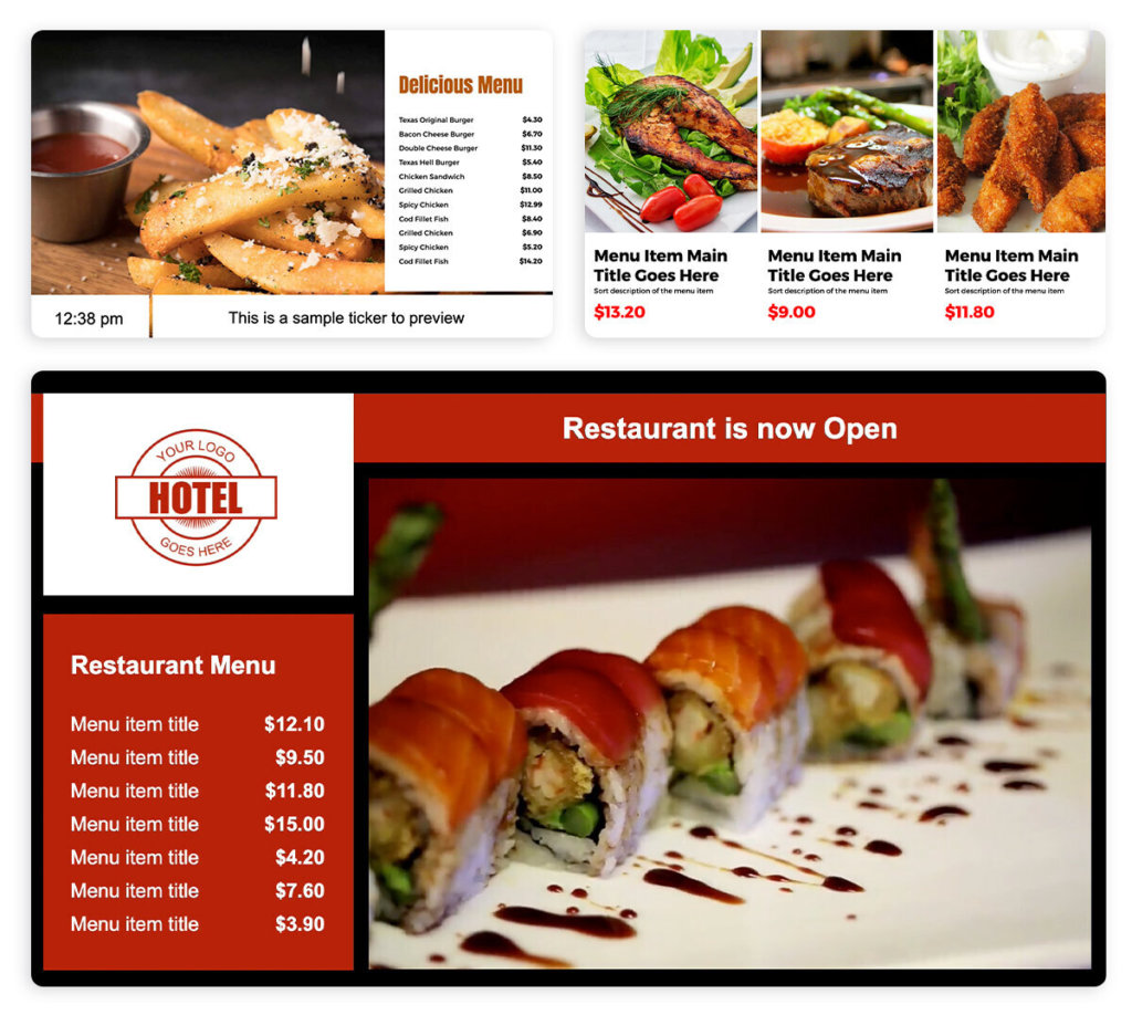 Free Digital Menu Board Templates for Restaurants | Yodeck