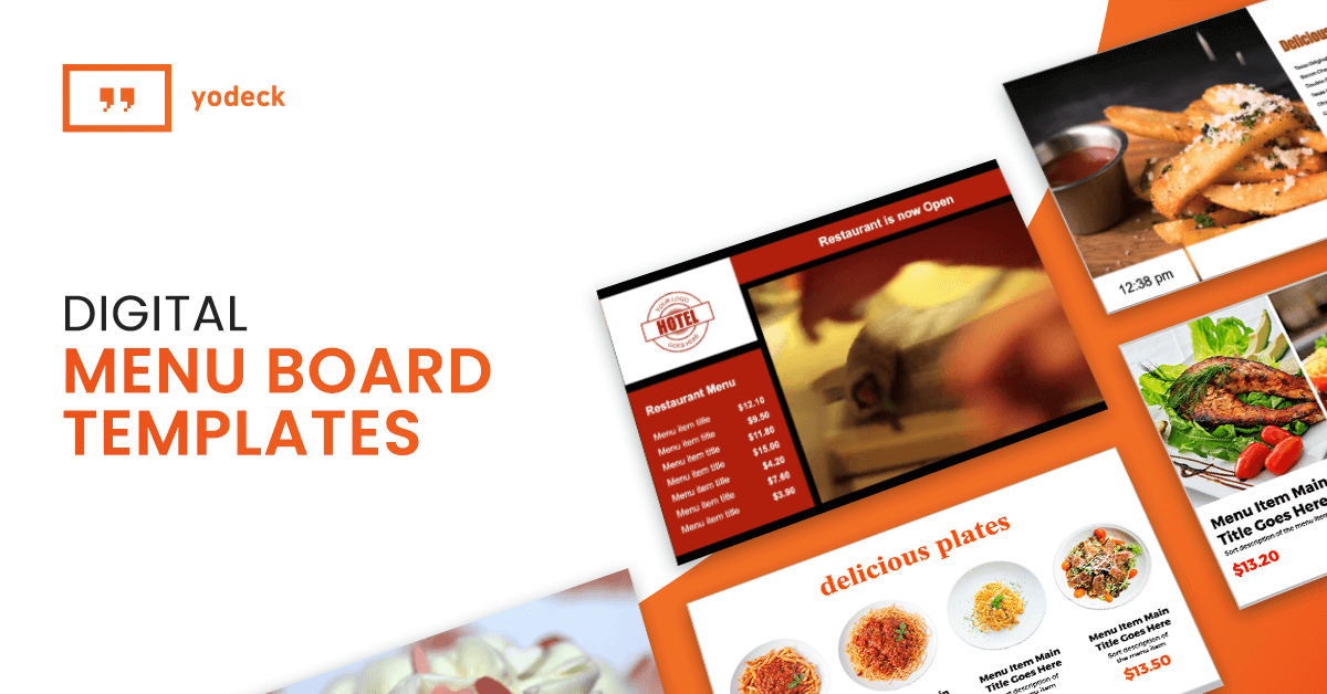Free Digital Menu Board Templates for Restaurants Yodeck
