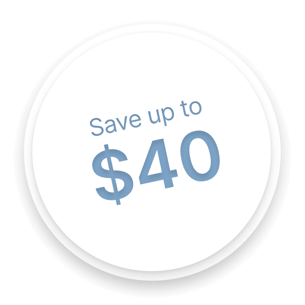 Save up to $40