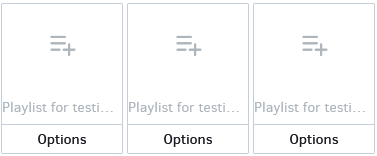 Sub Playlist options