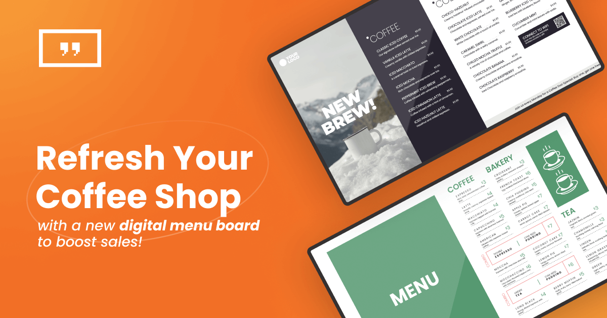 Refresh your coffee shop with a new coffee menu board to boost sales