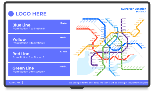 Blue Line, Yellow line, Red line, Green line