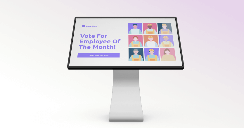 Vote for employees of the month signage display