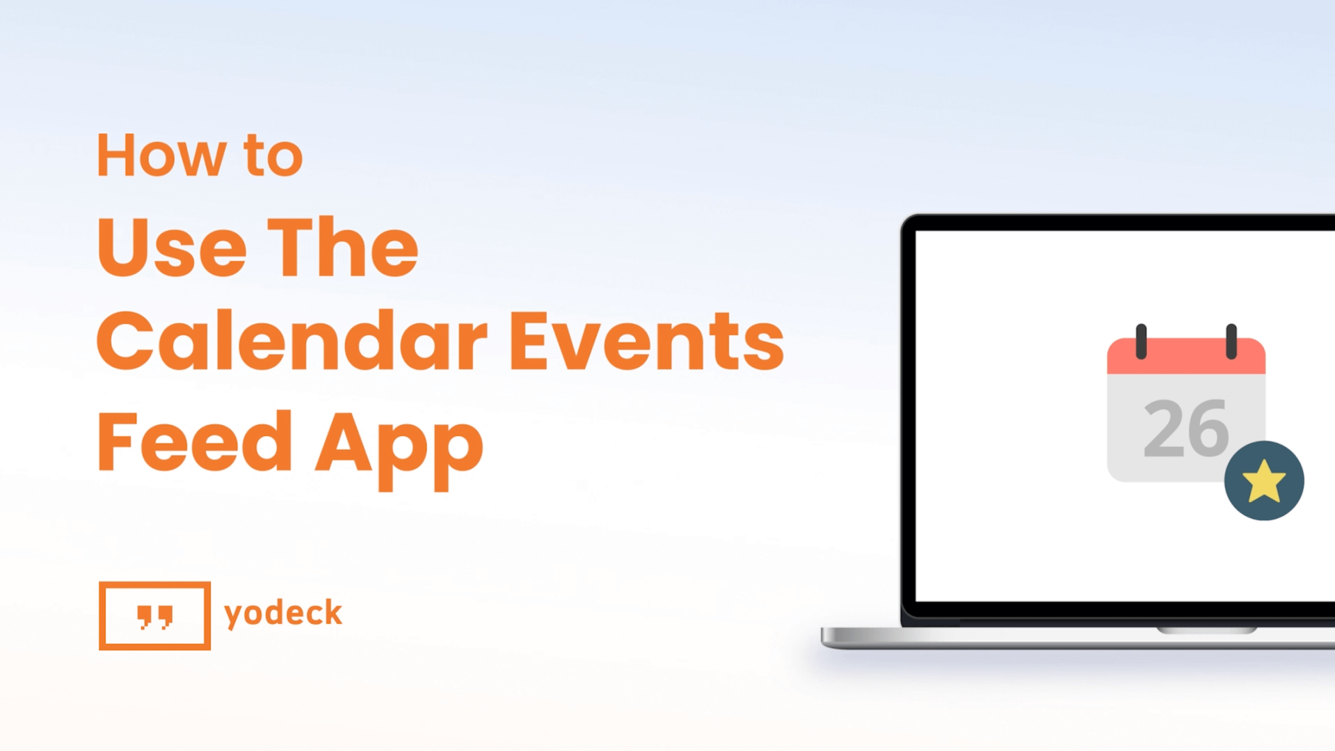 Calendar Events Feed app