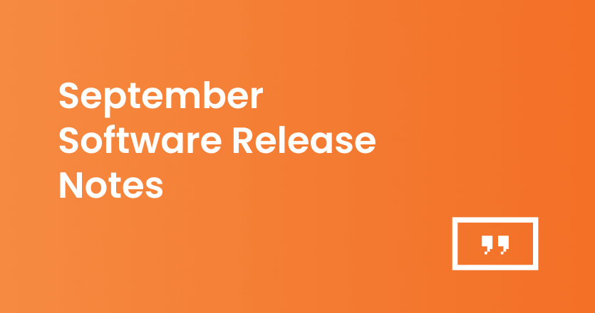 September software release notes