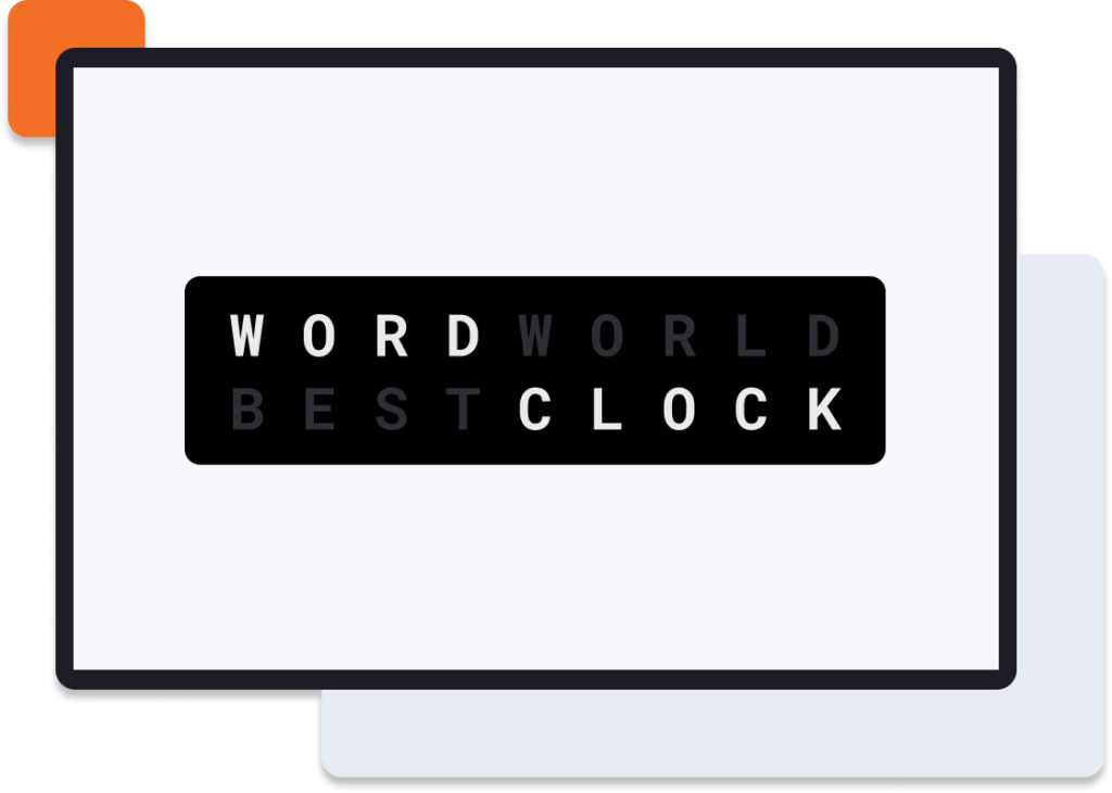 word clock app icon