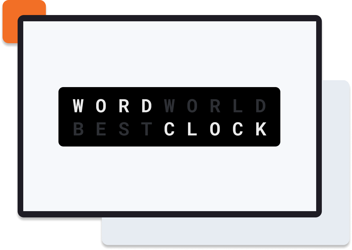 word clock app icon