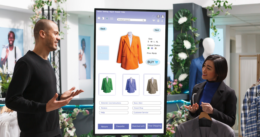 Combining entertainment and shopping with Interactive digital signage