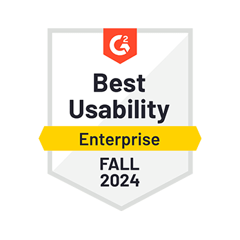 Yodeck G2 Badge Best Usability Enterprise Fall 2024