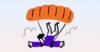 a person parachuting