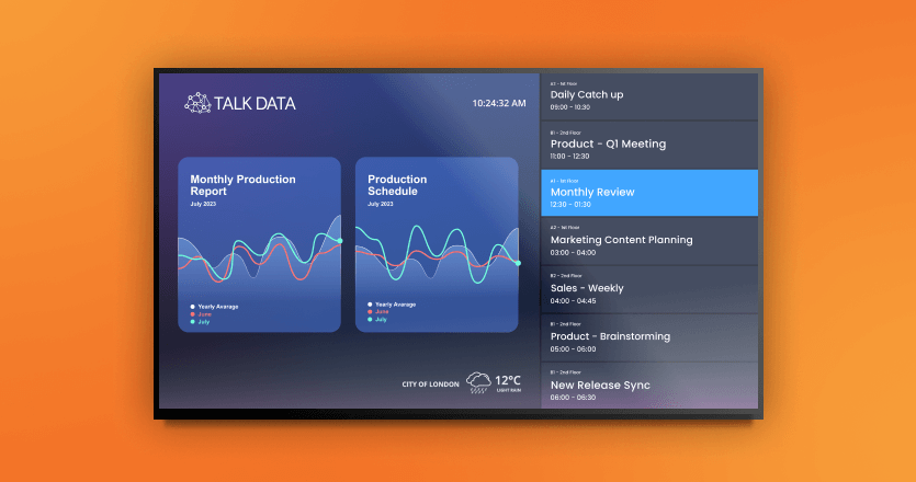 a screen showcasing dashboards