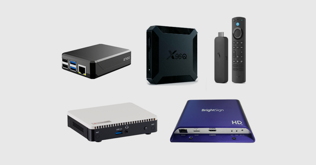 different types of digital signage media players